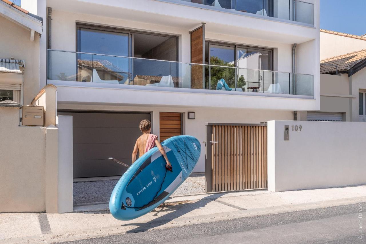 South-Of-France T2 Neuf Haut De Gamme, Climatise, Parking Gratuit, 2Eme Ligne Balcon การ์นง-ปลาจ ภายนอก รูปภาพ